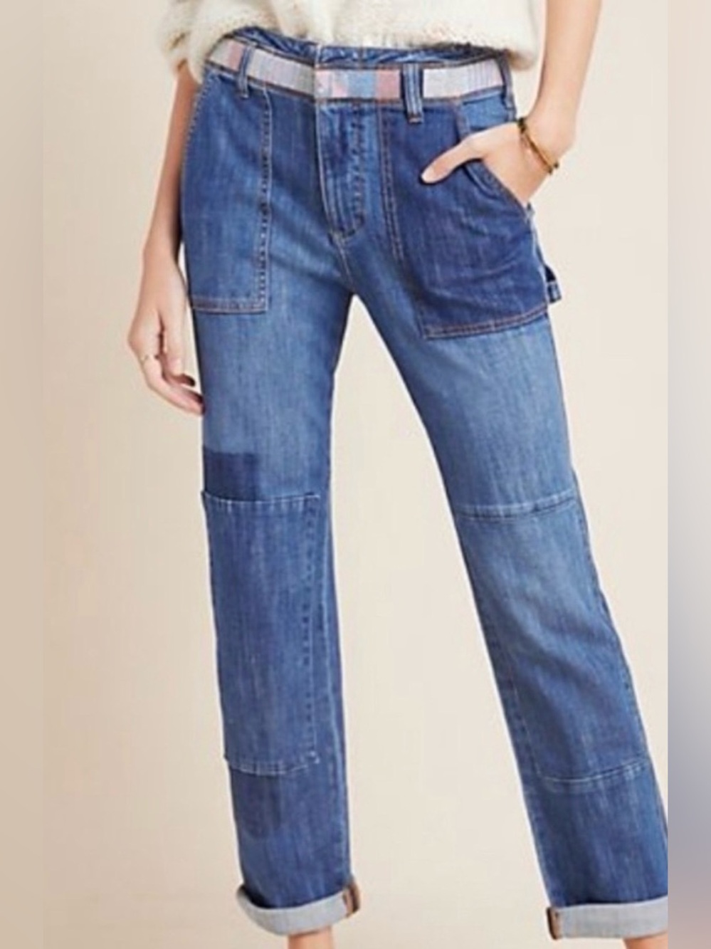 Pilcro And The Letterpress by Anthropologie Patchwork Boyfriend Jeans